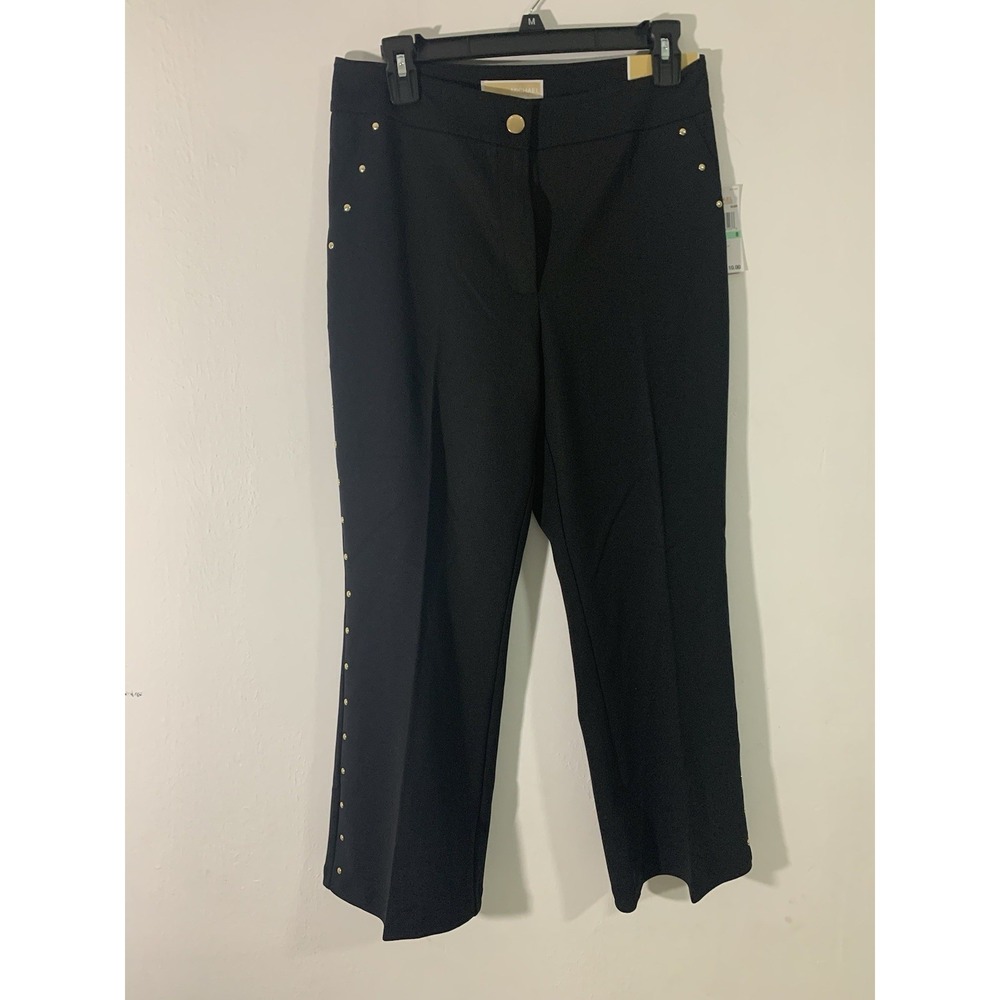 Michael Kors Black Flare High Rise Pants Women's 8 NWT $21.99